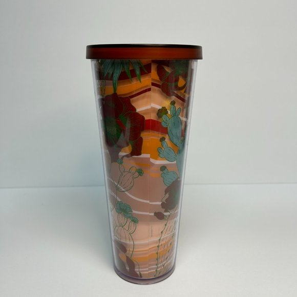 2019 Starbucks Cactus Terracotta Desert Acrylic Cold Cup Tumbler-24 oz Venti - Picture 4 of 8